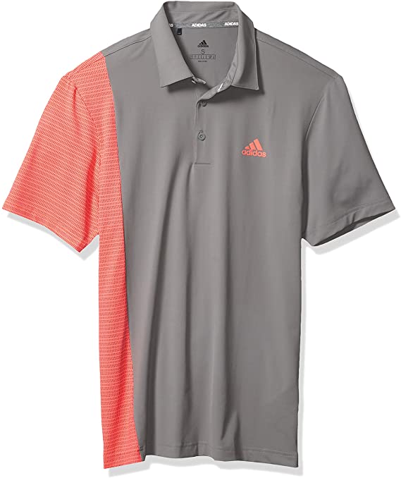 Adidas Mens Ultimate365 Blocked Print Golf Polo Shirts