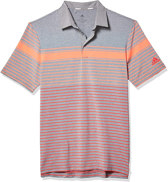 Adidas Mens Ultimate365 Engineered Heathered Golf Polo Shirts