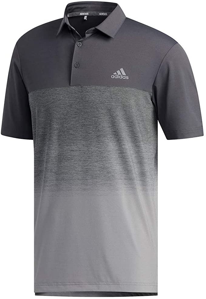 Adidas Mens Ultimate365 Fade Stripe Golf Polo Shirts