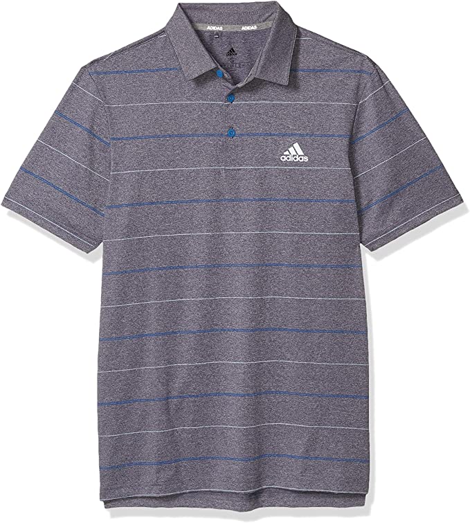 Adidas Mens Ultimate365 Heathered Stripe Golf Polo Shirts