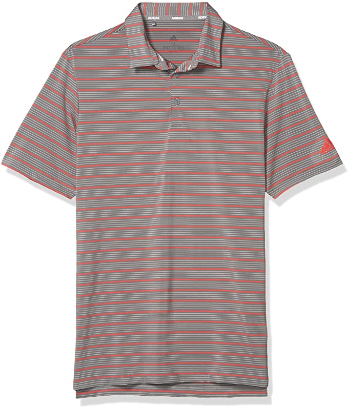 Mens Adidas Ultimate365 Pencil Stripe Golf Polo Shirts