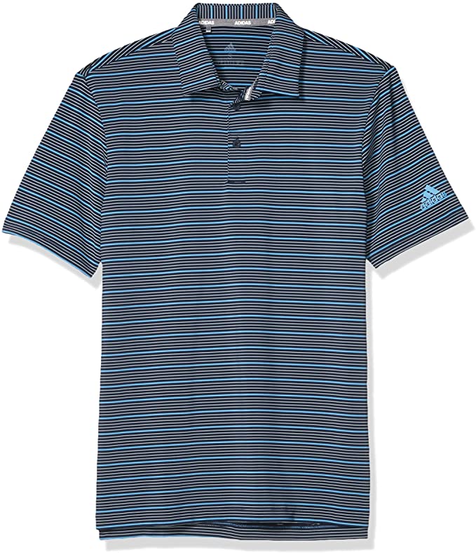 Adidas Mens Ultimate365 Pencil Stripe Golf Polo Shirts