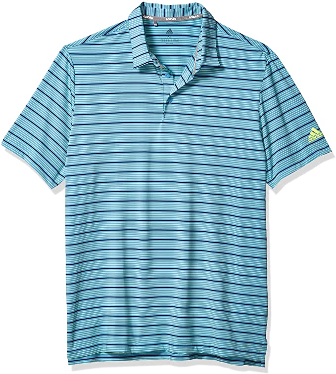 Adidas Mens Ultimate365 Pencil Stripe Golf Polo Shirts