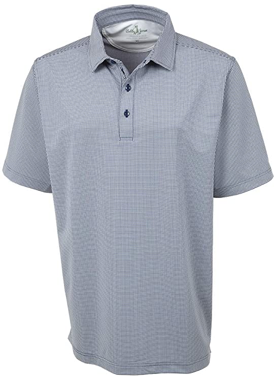 Mens Bobby Jones XH20 Grid Jacqurd Performance Golf Polo Shirts