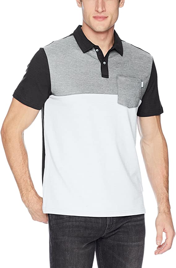 Calvin Klein Mens Color Block Golf Polo Shirts