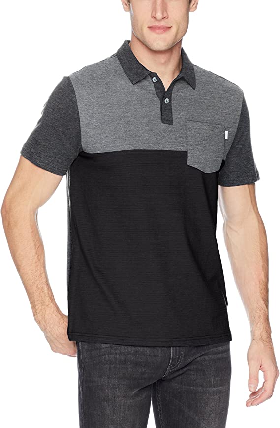 Calvin Klein Mens Color Block Golf Polo Shirts