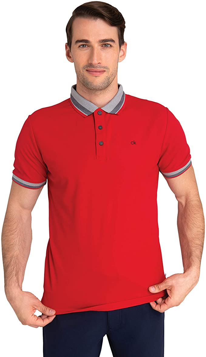 Calvin Klein Mens Spark Golf Polo Shirts