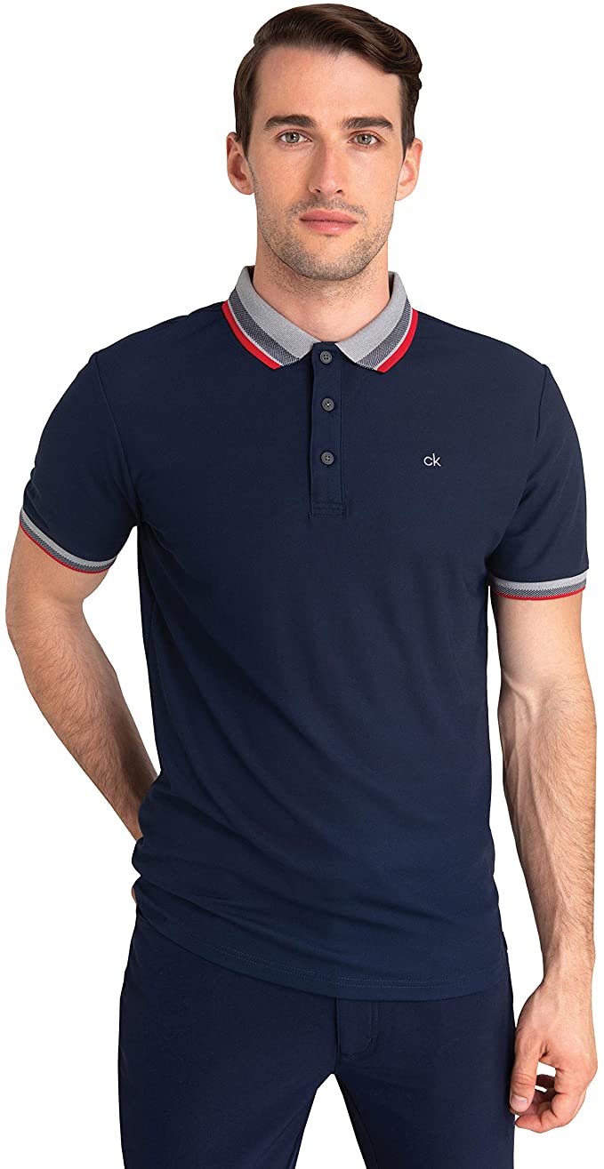 Calvin Klein Mens Spark Golf Polo Shirts