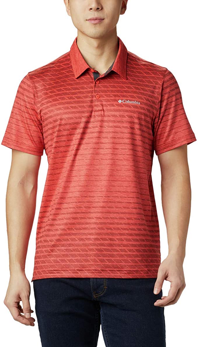 Columbia Mens Tech Trail Print Golf Polo Shirts