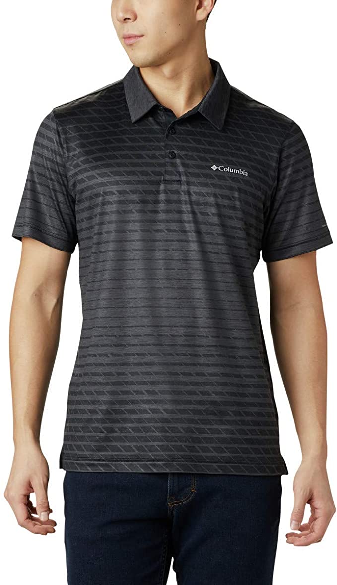 Columbia Mens Tech Trail Print Golf Polo Shirts