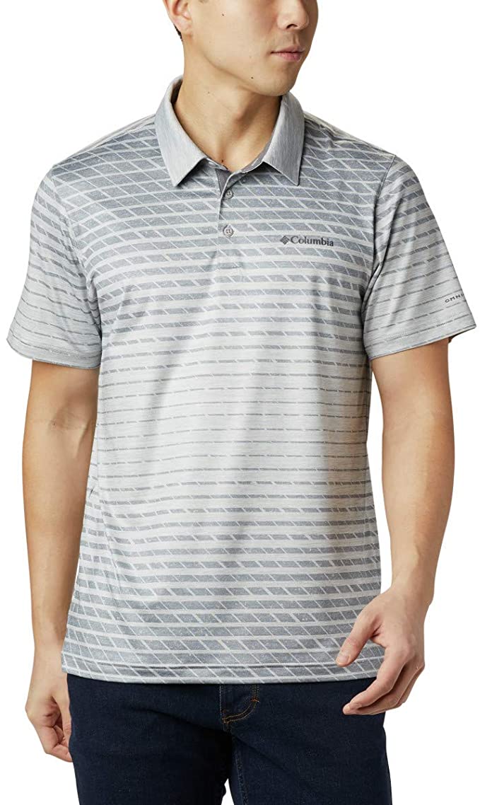 Columbia Mens Tech Trail Print Golf Polo Shirts