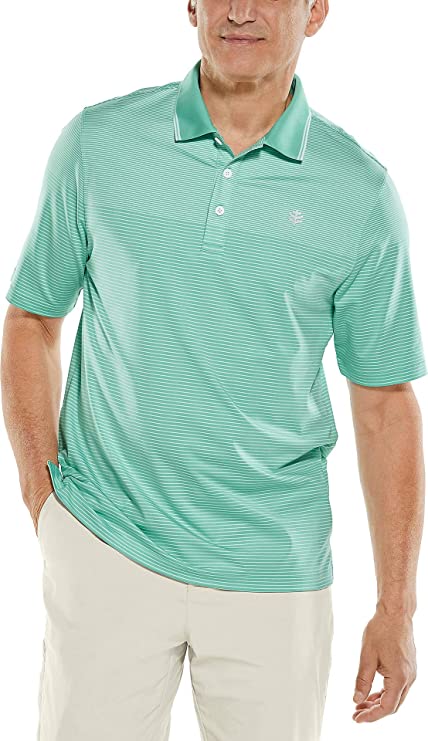 Mens Coolibar UPF 50+ Erodym Short Sleeve Golf Polo Shirts