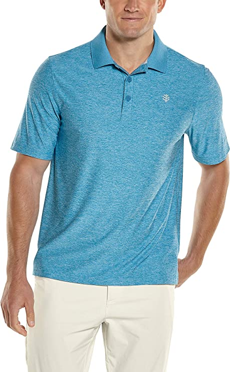 Coolibar Mens UPF 50+ Erodym Short Sleeve Golf Polo Shirts