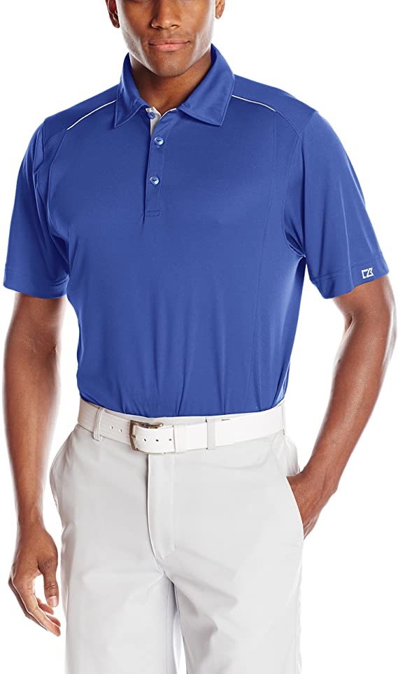 Cutter & Buck Mens Drytec Foss Hybrid Golf Polo Shirts
