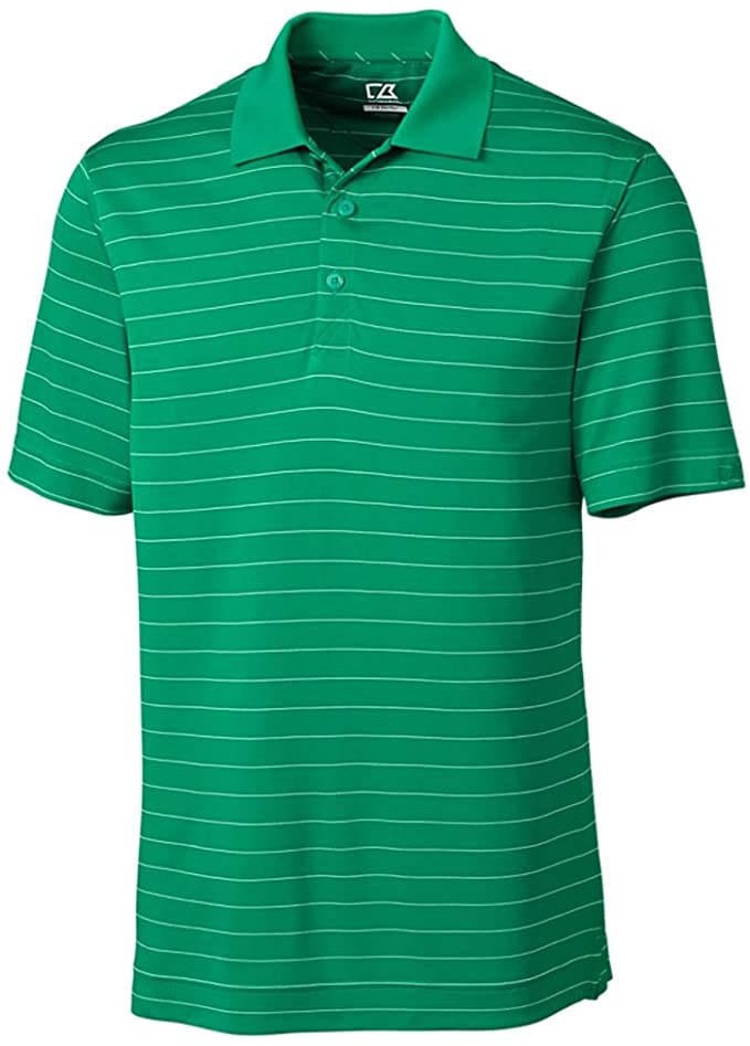 Cutter & Buck Mens Drytec Franklin Stripe Golf Polo Shirts