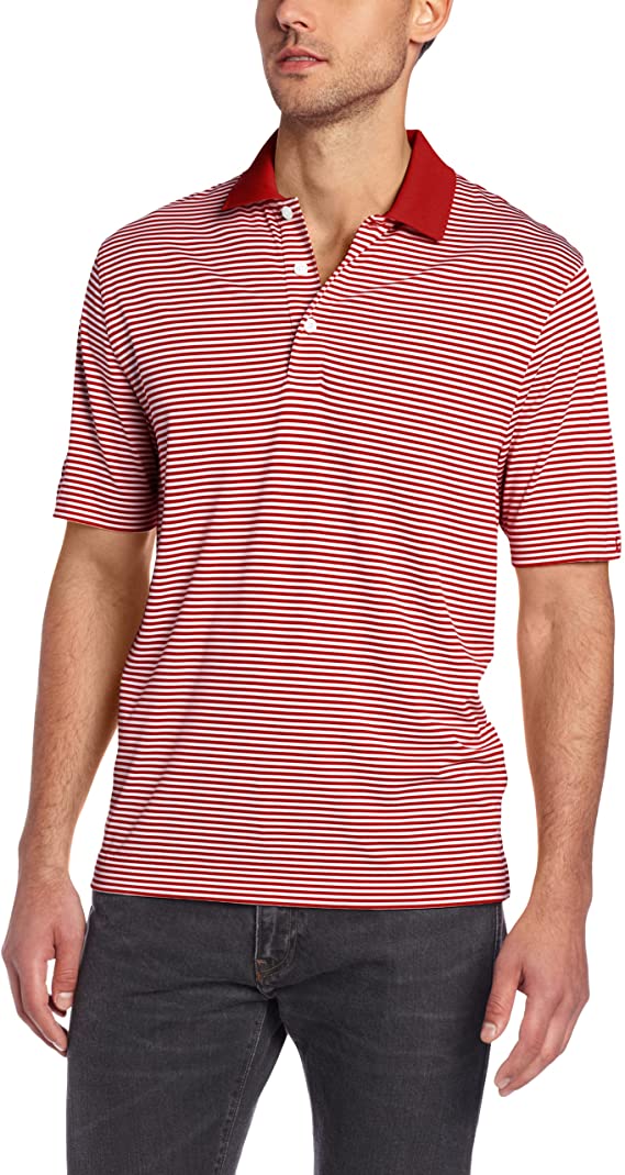 Cutter & Buck Mens Drytec Trevor Stripe Golf Polo Shirts