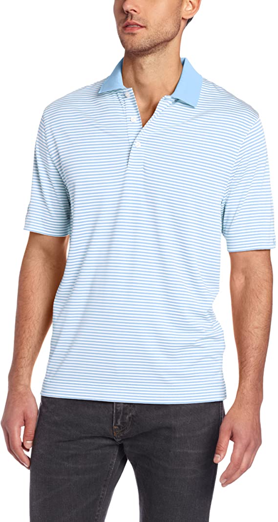 Cutter & Buck Mens Drytec Trevor Stripe Golf Polo Shirts