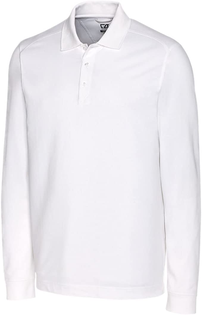Mens Cutter & Buck UPF 35+ Long Sleeve Advantage Golf Polo Shirts