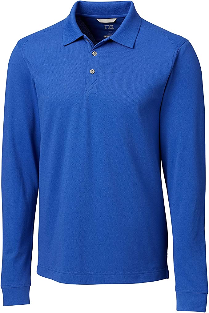 Cutter & Buck Mens UPF 35+ Long Sleeve Avantage Golf Polo Shirts