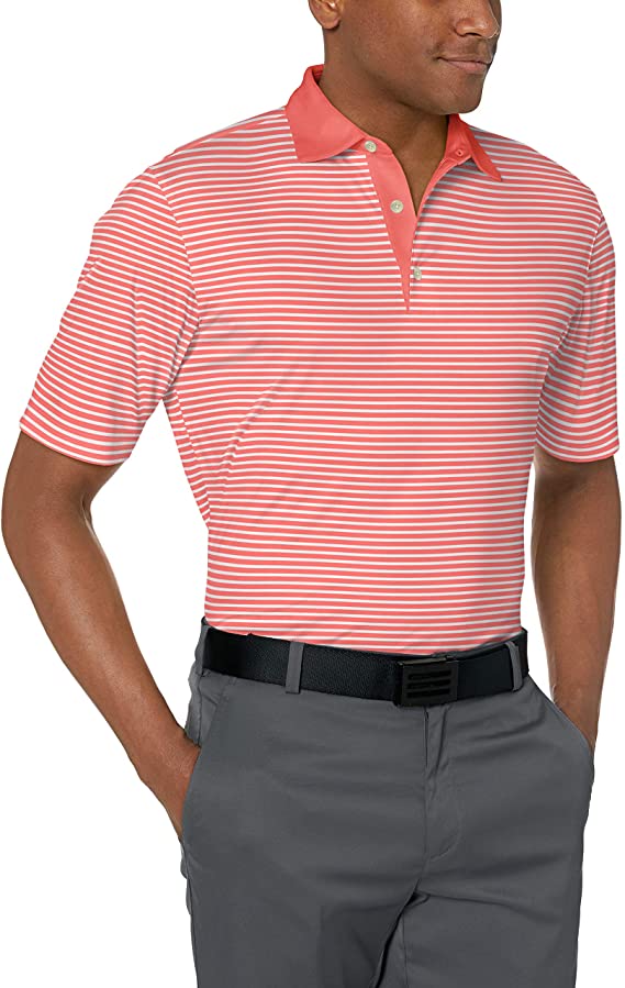 Greg Norman Mens Bar Stripe Golf Polo Shirts