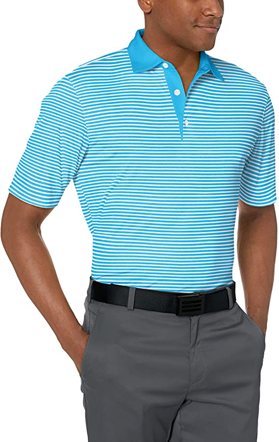 Greg Norman Mens Bar Stripe Golf Polo Shirts