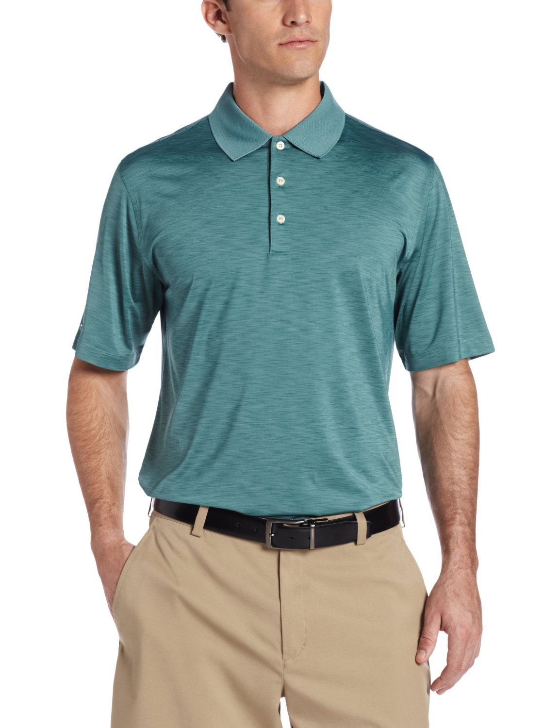 Mens Coastal Heathered Golf Polo Shirts