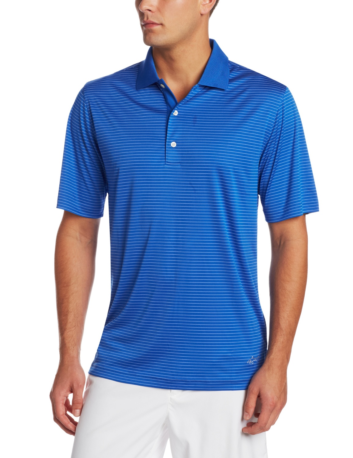 Greg Norman Mens Fine Line Stripe Polo Shirts