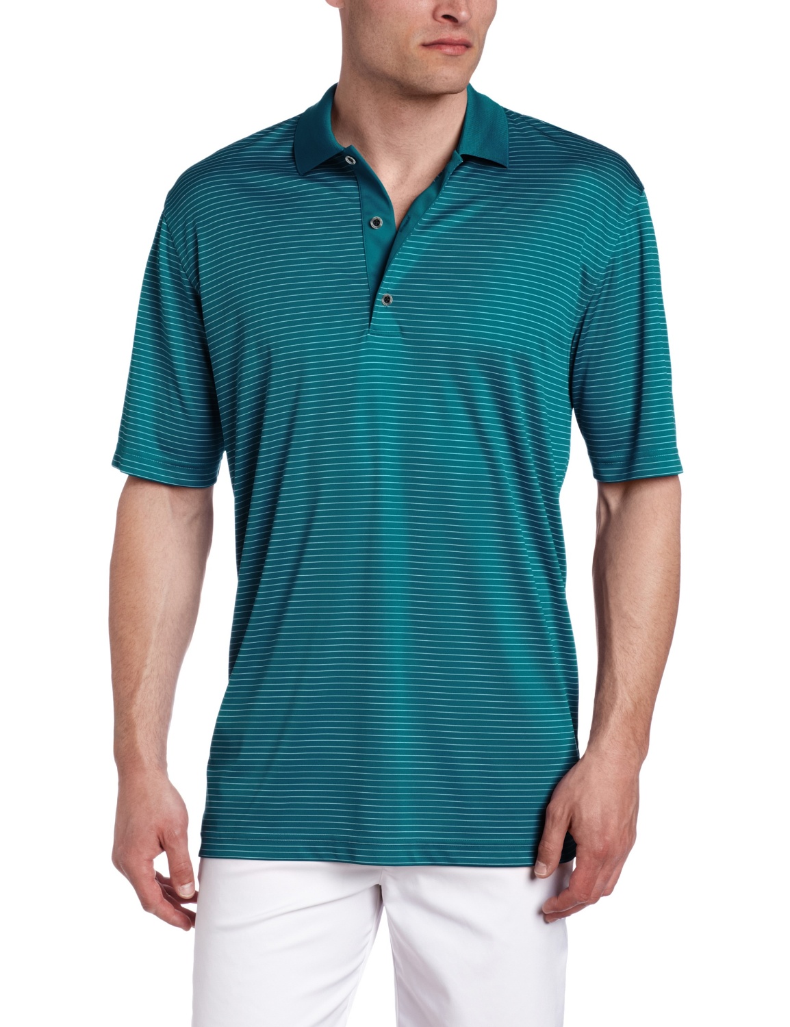 Greg Norman Mens Fine Line Stripe Golf Shirts