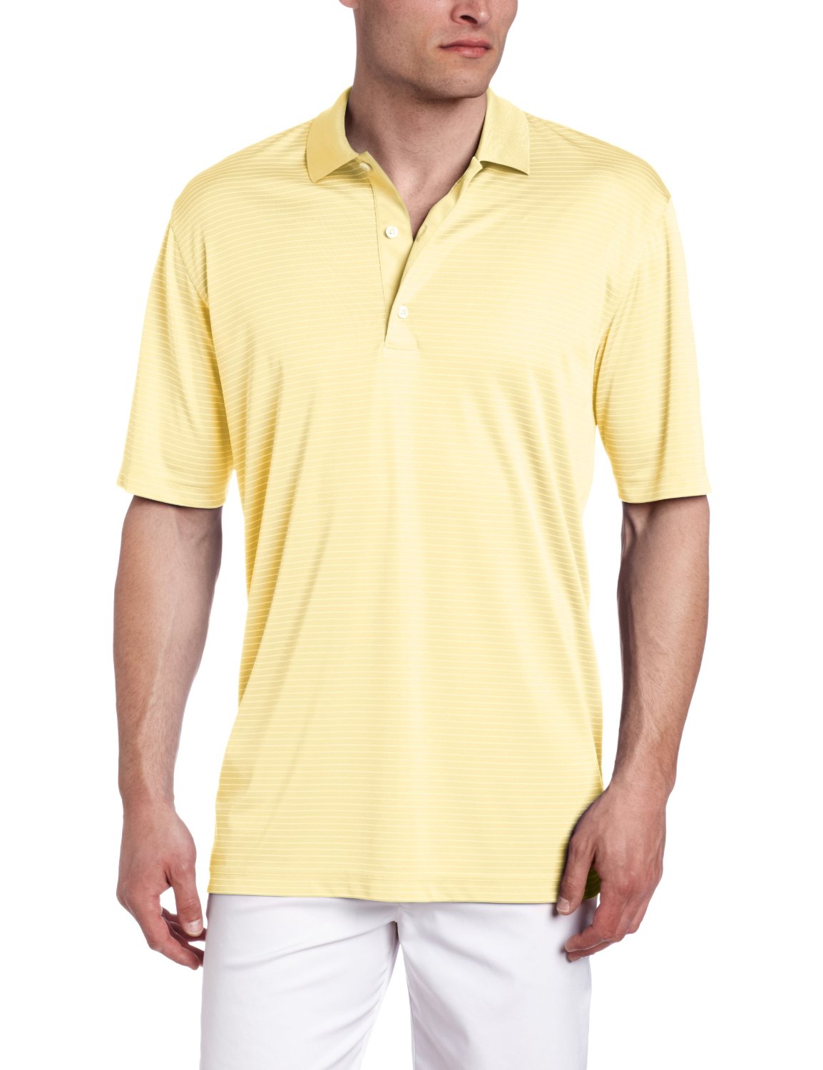 Mens Fine Line Stripe Golf Polo Shirts