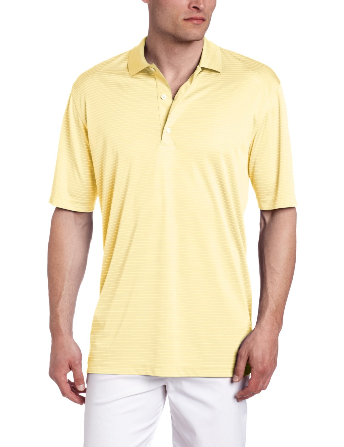 Mens Fine Line Stripe Golf Polo Shirts