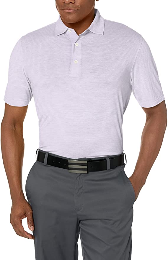 Mens Greg Norman Foreward Series Heathered Stripe Golf Polo Shirts