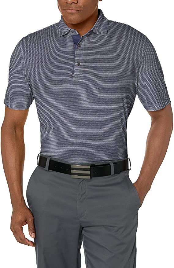 Greg Norman Mens Foreward Series Heathered Stripe Golf Polo Shirts