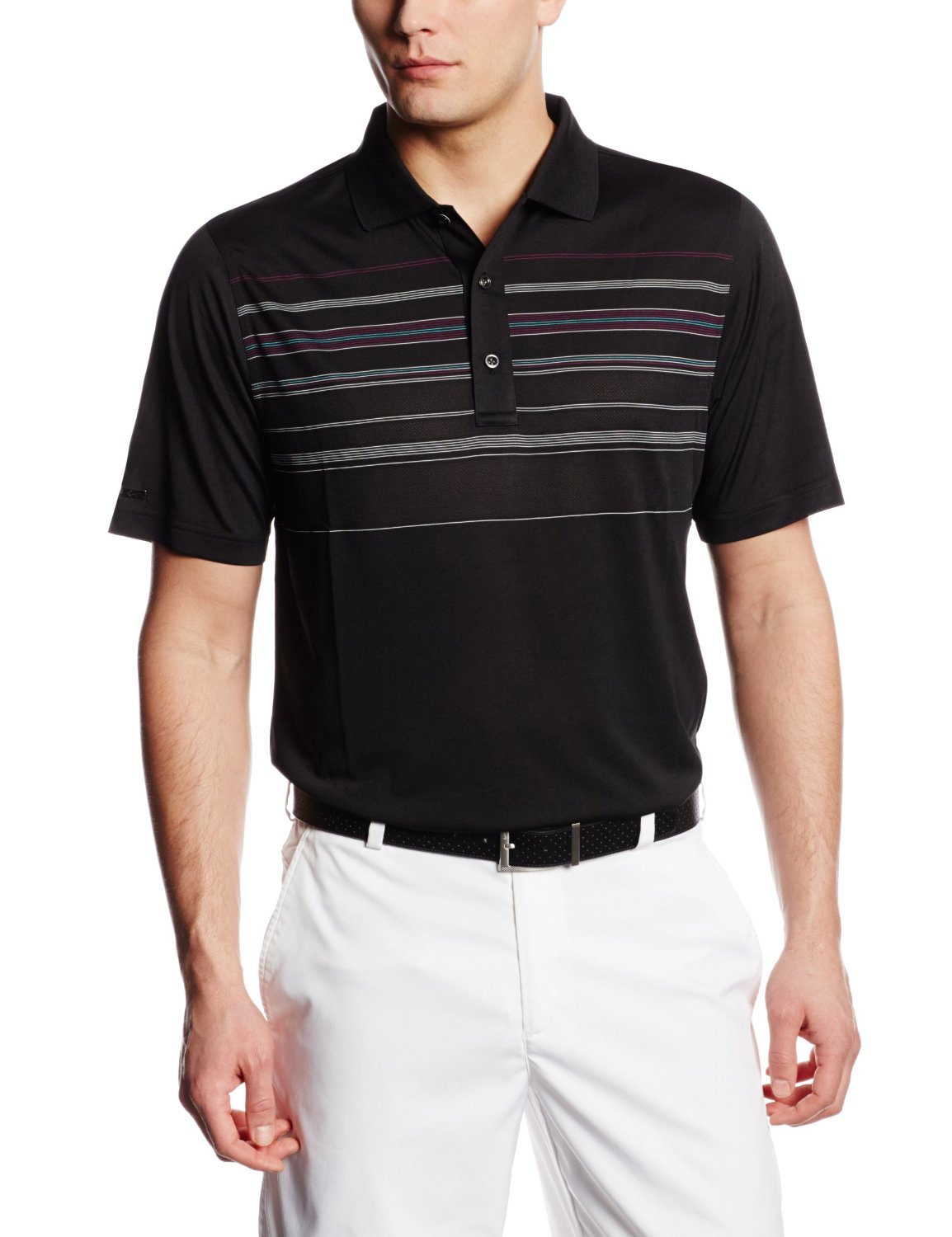Mens Greg Norman Lloyd Stripe Golf Polo Shirts
