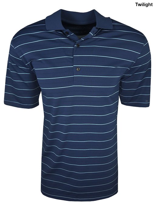 Greg Norman Performance Play Dry Jersey Stripe Golf Polo Shirts