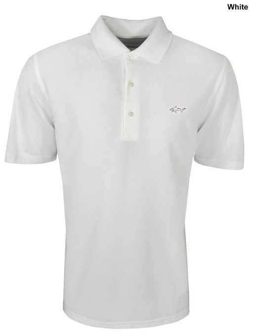 Mens Greg Norman Performance Play Dry Solid Golf Polo Shirts