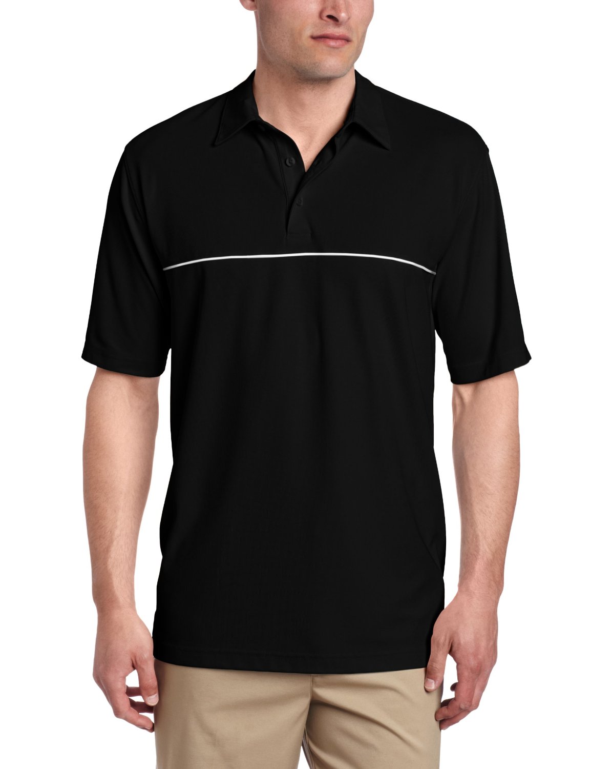 Mens ProTek Engineered Stripe Golf Polo Shirts