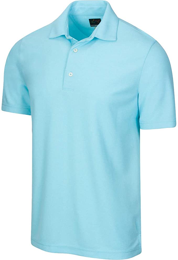 Greg Norman Mens ProTek Heathered Micro Pique Golf Polo Shirts
