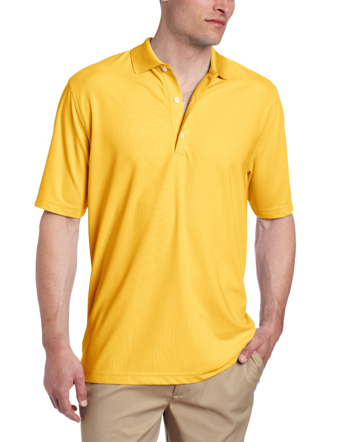 Mens Greg Norman ProTek Micro Pique Short Sleeve Golf Polo Shirts