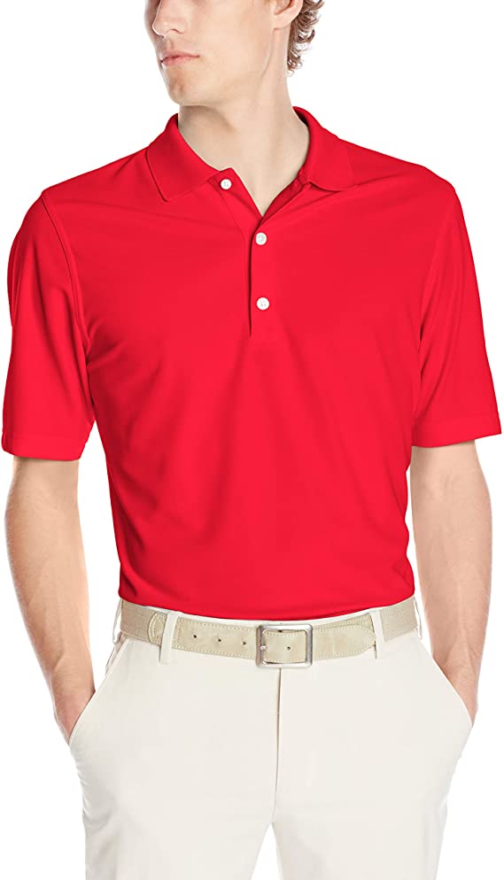 Mens Greg Norman ProTek Micro Pique Solid Golf Polo Shirts