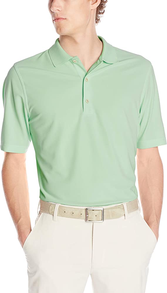 Greg Norman Mens ProTek Micro Pique Solid Golf Polo Shirts