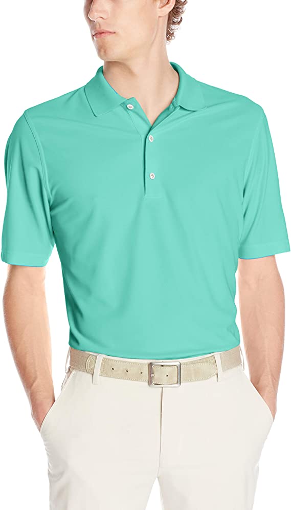 Greg Norman Mens ProTek Micro Pique Solid Golf Polo Shirts