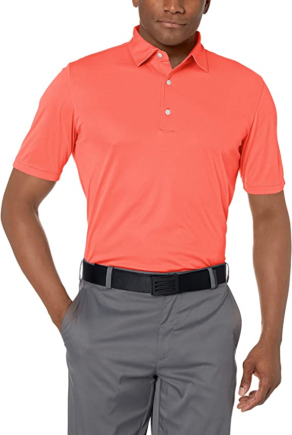 Mens Greg Norman ProTek Microlux Solid Golf Polo Shirts