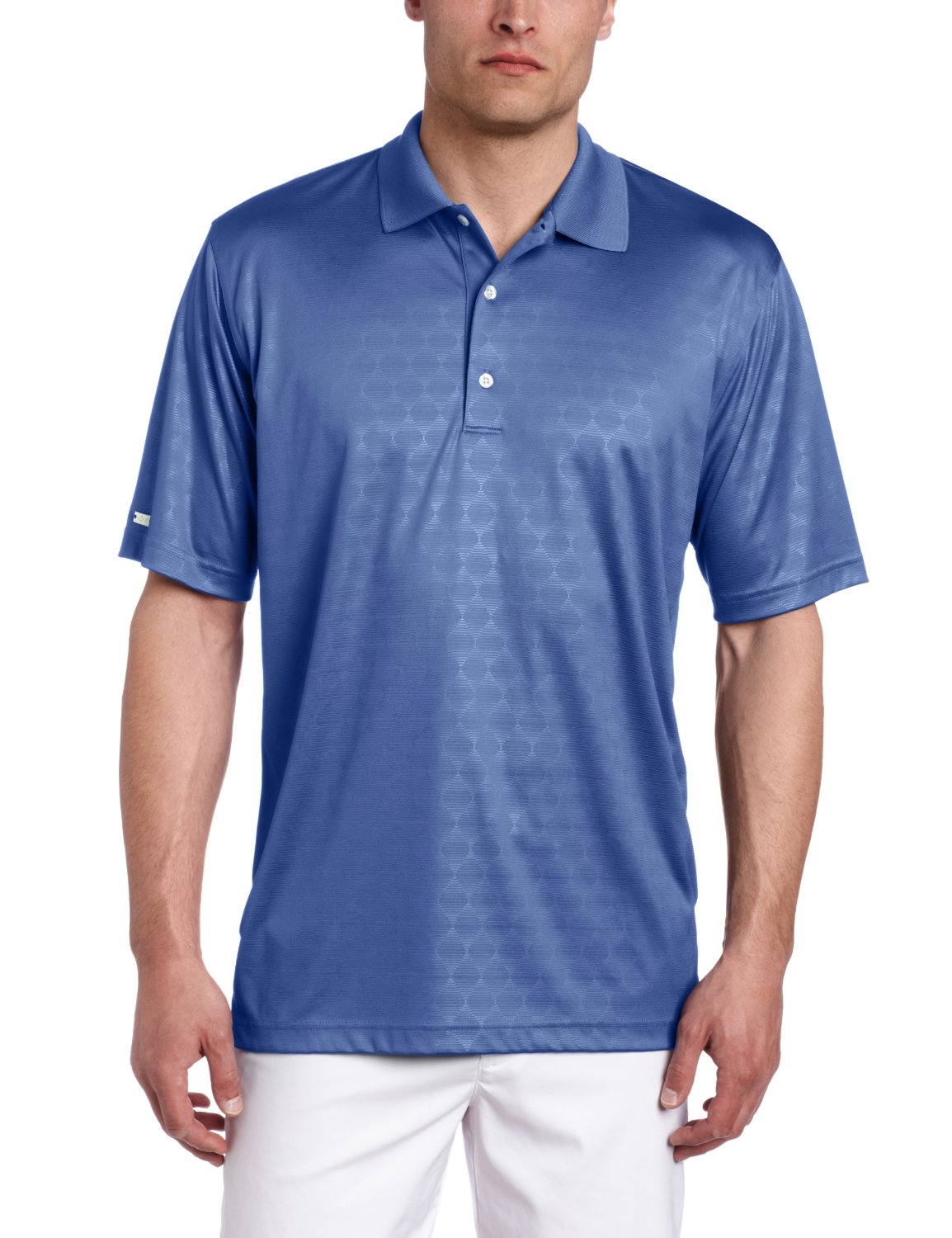 Greg Norman Mens Royal Embossed Polo Shirts