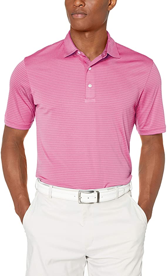 Mens Greg Norman Shadow Stripe Golf Polo Shirts