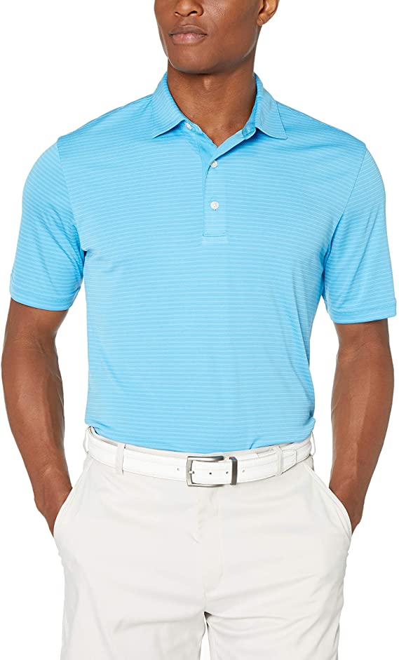 Greg Norman Mens Shadow Stripe Golf Polo Shirts