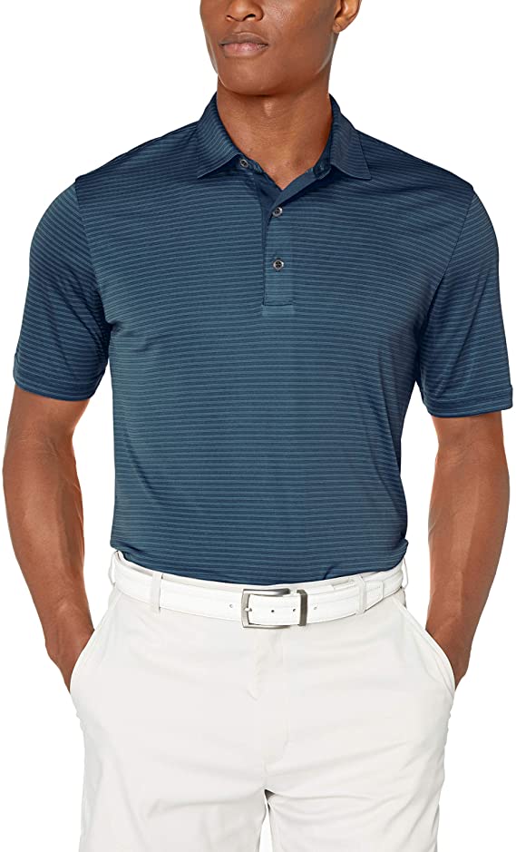 Greg Norman Mens Shadow Stripe Golf Polo Shirts