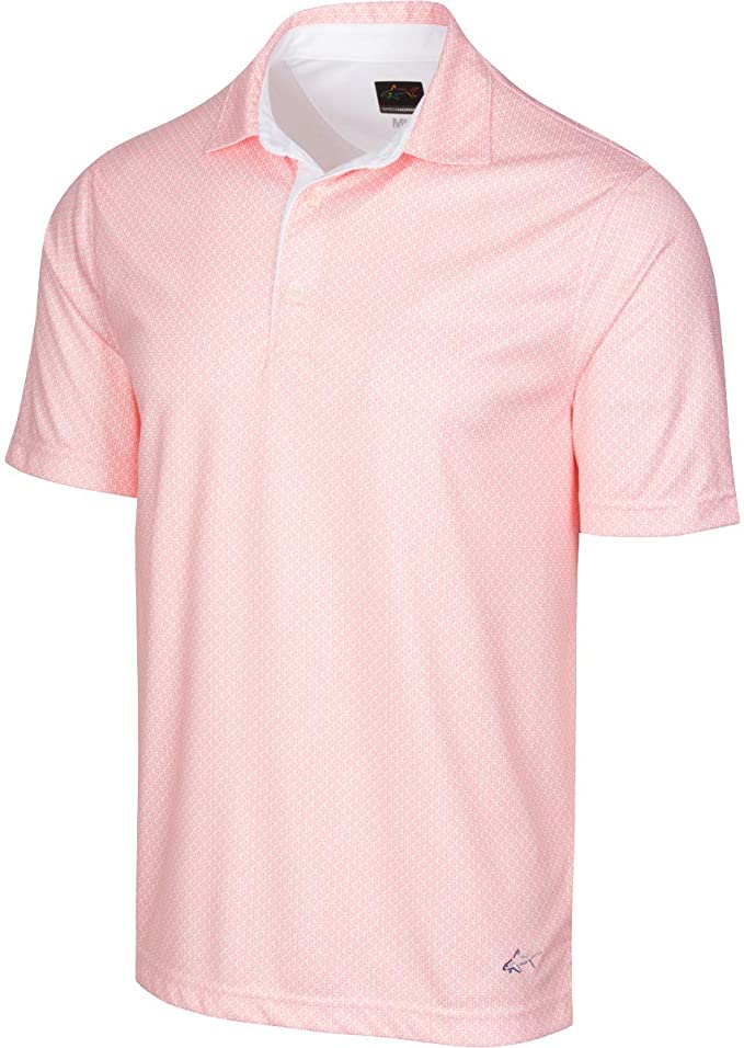 Mens Greg Norman Sharkfin Foulard Golf Polo Shirts