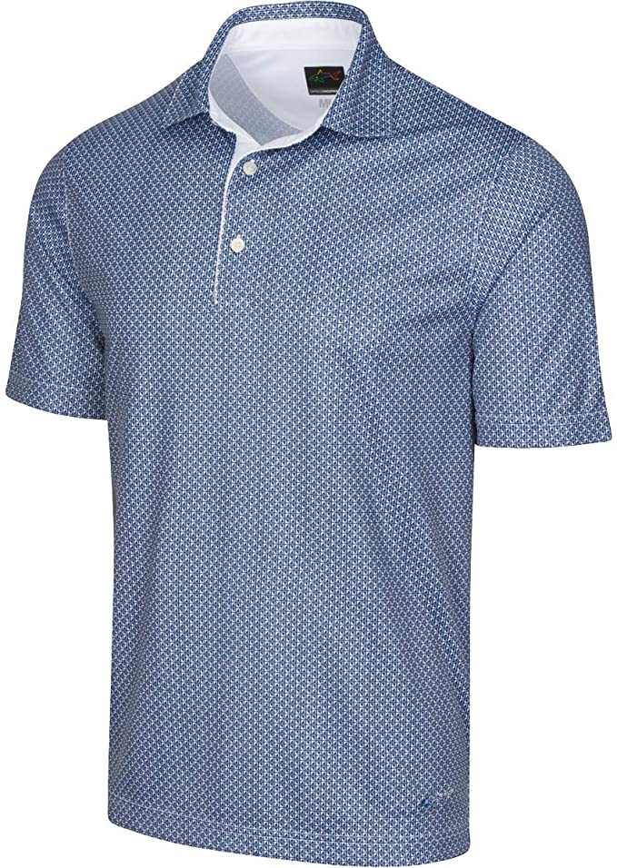 Greg Norman Mens Sharkfin Foulard Golf Polo Shirts