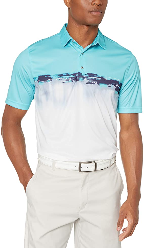 Mens Greg Norman Sky Golf Polo Shirts