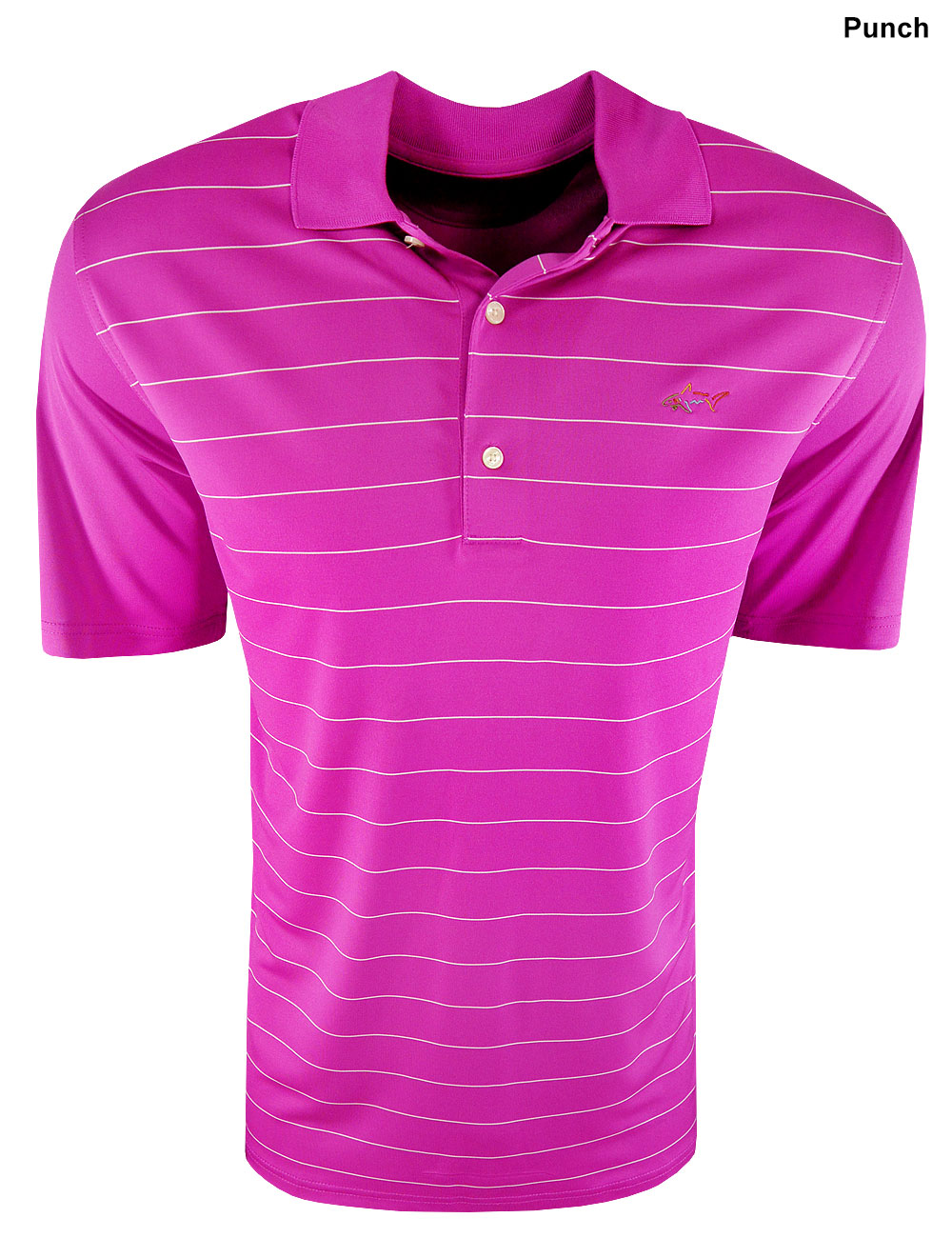 Greg Norman Striped Front Golf Polo Shirts